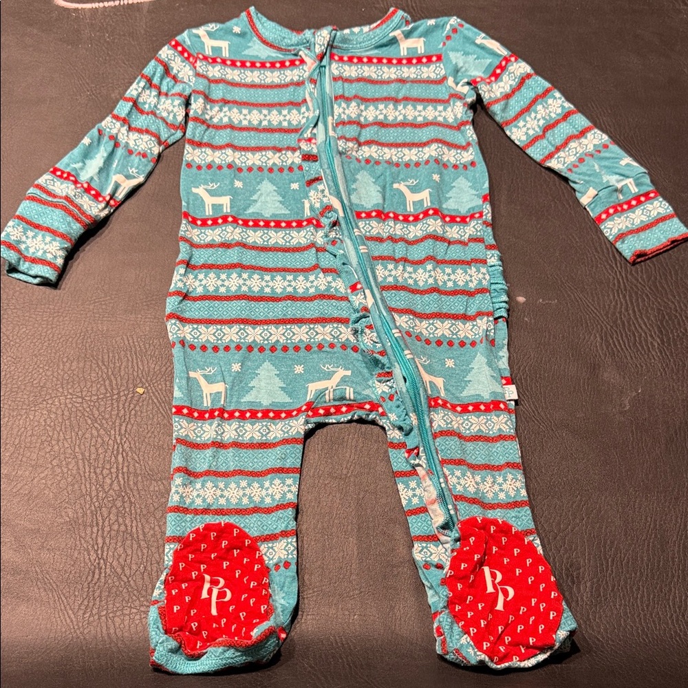 9-12m Sebastian footies posh peanut